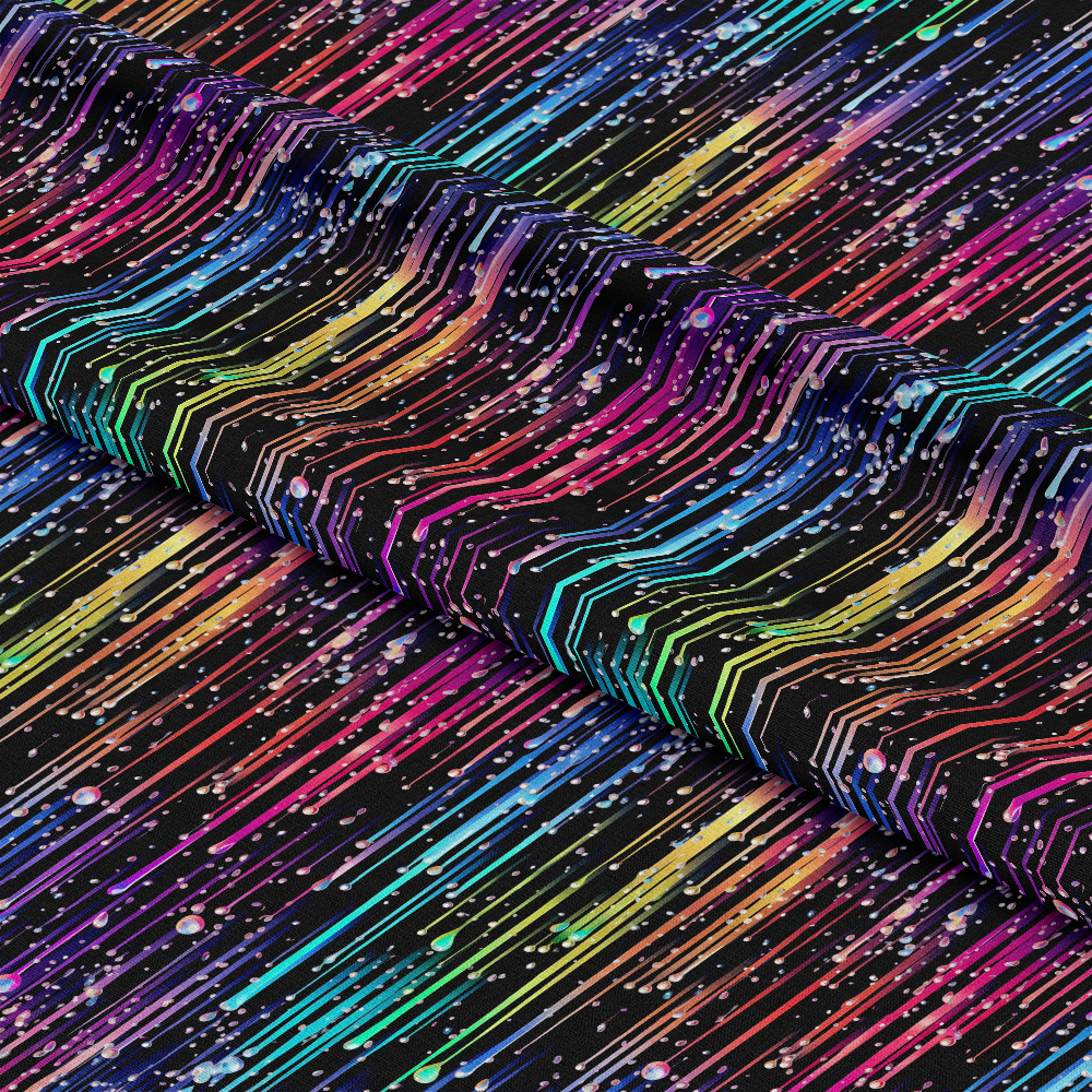 Dripping Rainbow Liquid Pattern 10 Quilting Cotton Fabric