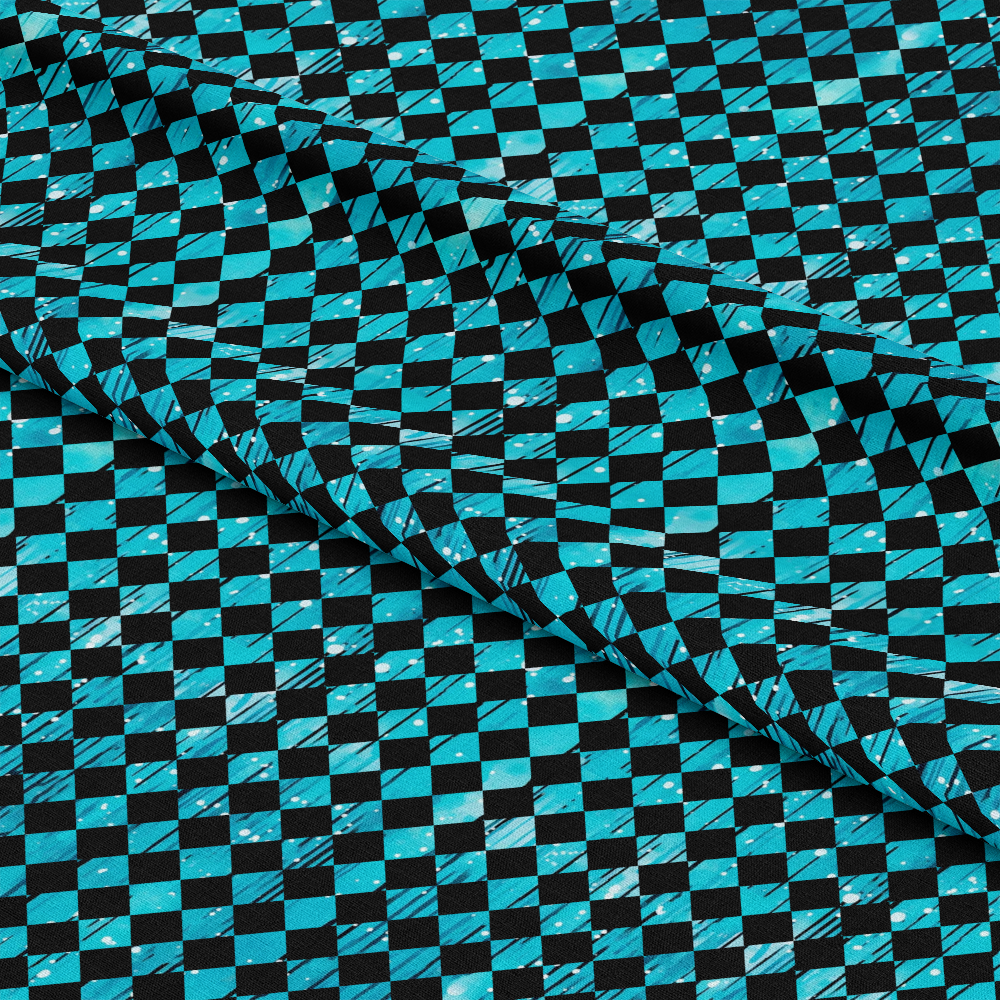 Dripping Turquoise Liquid Pattern 9 Quilting Cotton Fabric