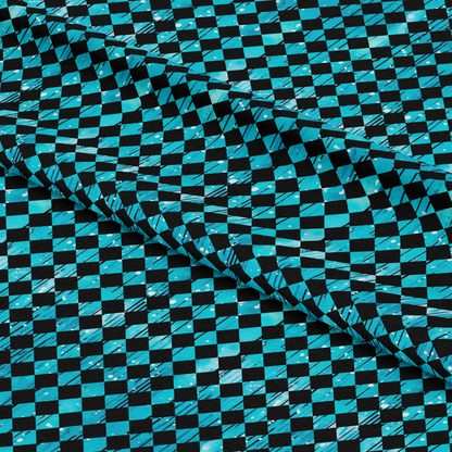 Dripping Turquoise Liquid Pattern 9 Quilting Cotton Fabric