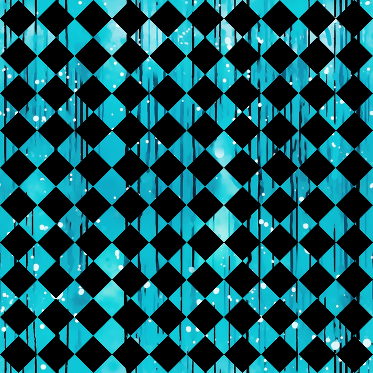 Dripping Turquoise Liquid Pattern 9 Quilting Cotton Fabric