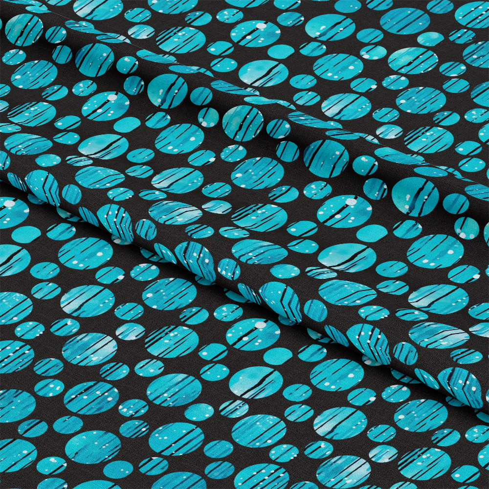 Dripping Turquoise Liquid Pattern 11 Quilting Cotton Fabric
