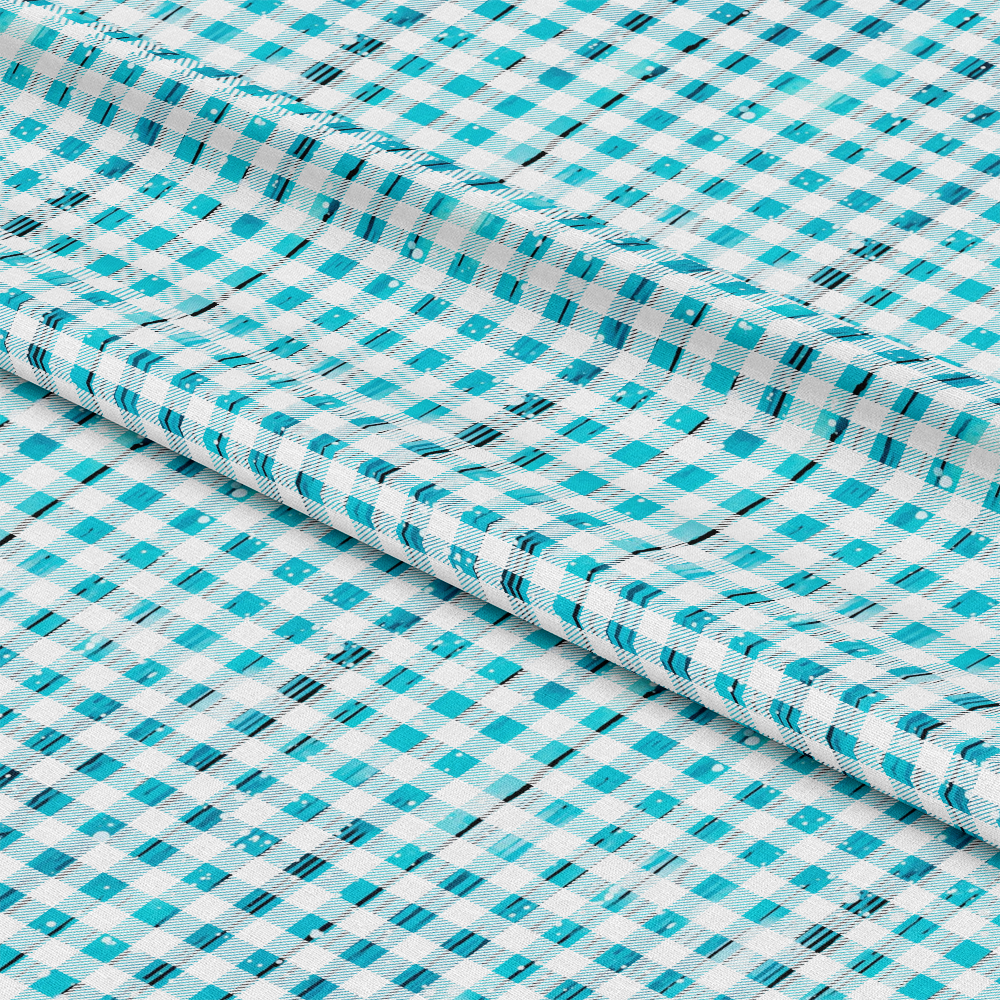 Dripping Turquoise Liquid Pattern 13 Quilting Cotton Fabric