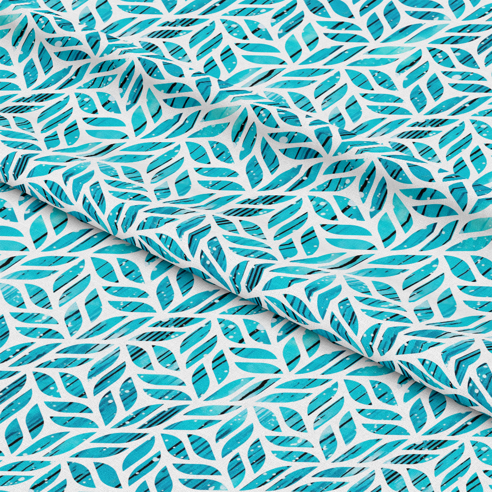 Dripping Turquoise Liquid Pattern 18 Quilting Cotton Fabric