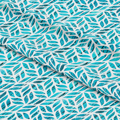 Dripping Turquoise Liquid Pattern 18 Quilting Cotton Fabric