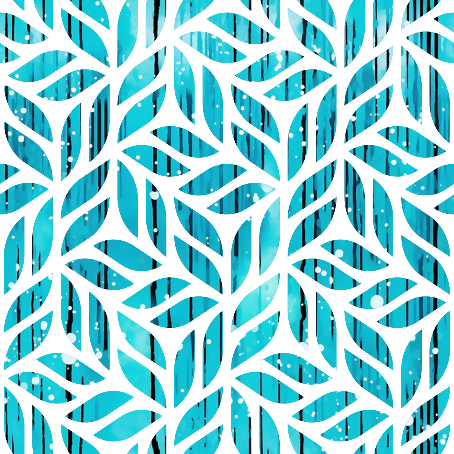 Dripping Turquoise Liquid Pattern 18 Quilting Cotton Fabric