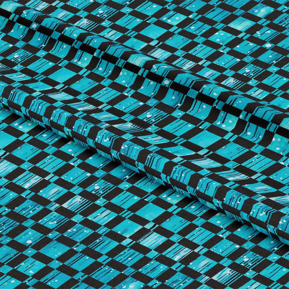 Dripping Turquoise Liquid Pattern 16 Quilting Cotton Fabric