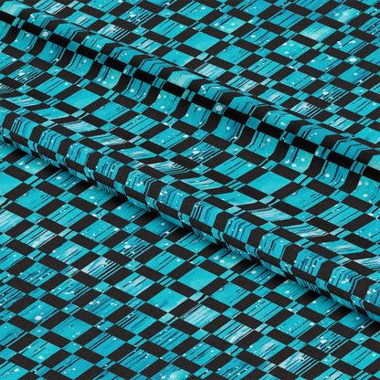 Dripping Turquoise Liquid Pattern 16 Quilting Cotton Fabric