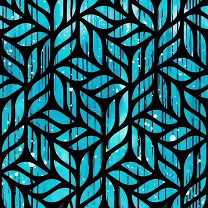 Dripping Turquoise Liquid Pattern 20 Quilting Cotton Fabric