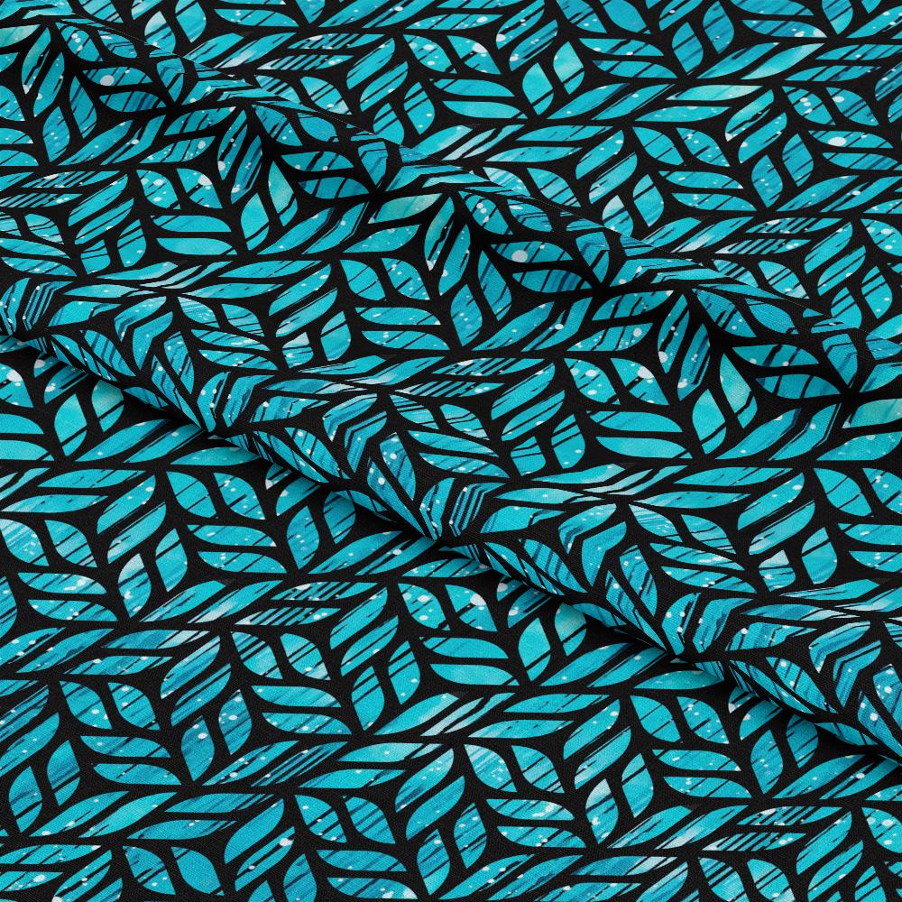Dripping Turquoise Liquid Pattern 20 Quilting Cotton Fabric