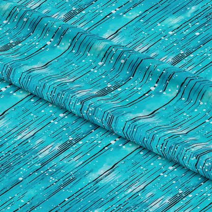 Dripping Turquoise Liquid Pattern 4 Quilting Cotton Fabric