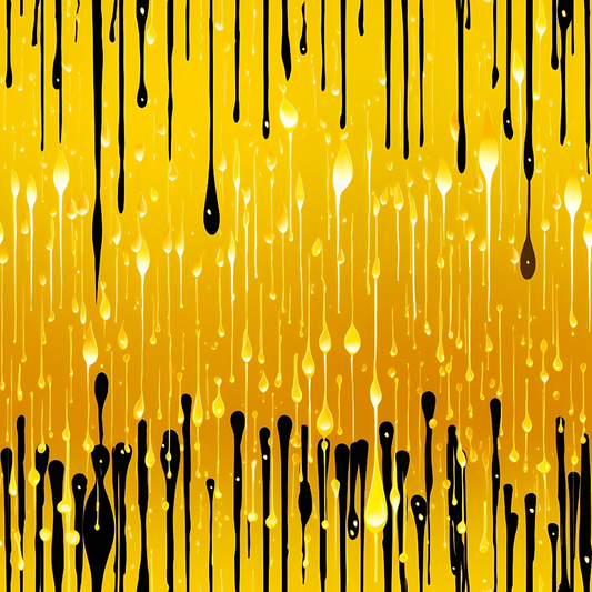 Dripping Yellow Liquid Pattern 3 Quilting Cotton Fabric