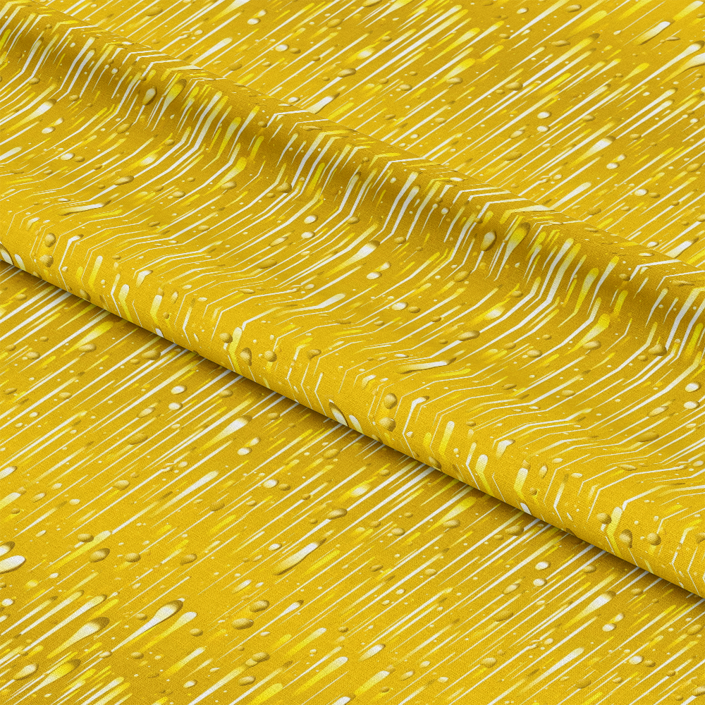 Dripping Yellow Liquid Pattern 4 Quilting Cotton Fabric