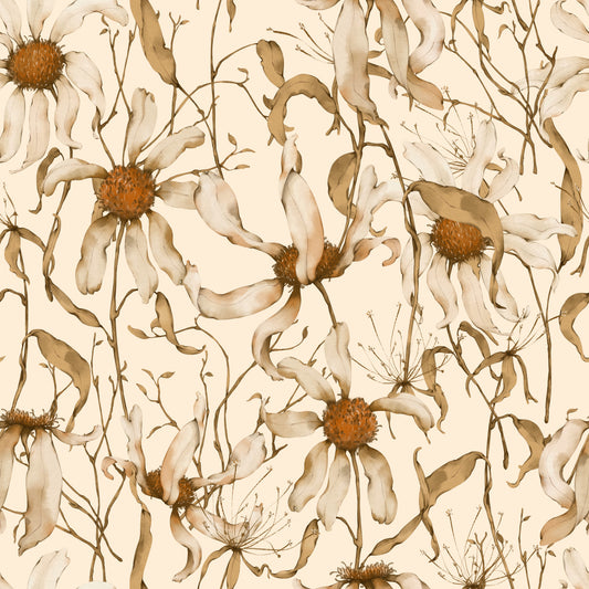 Dry Daisy Pattern 3 Quilting Cotton Fabric