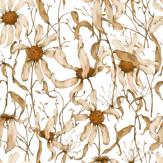 Dry Daisy Pattern 6 Quilting Cotton Fabric