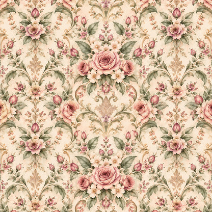 Dusty Rose Cottage Garden Pattern 10 Quilting Cotton Fabric