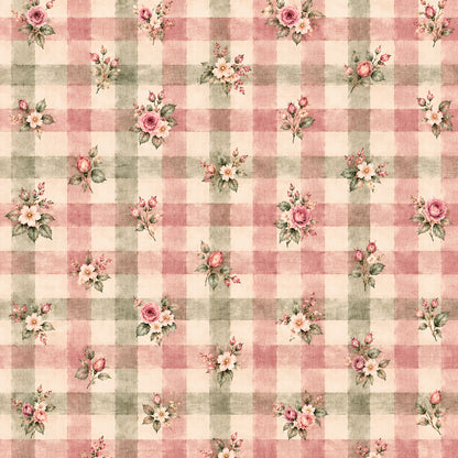 Dusty Rose Cottage Garden Pattern 6 Quilting Cotton Fabric