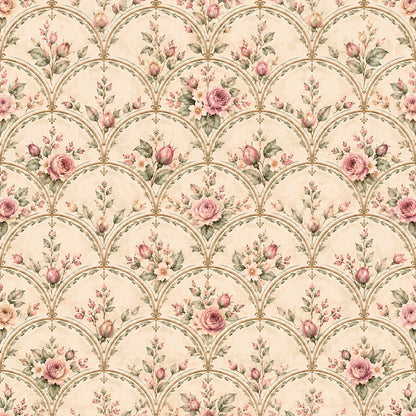 Dusty Rose Cottage Garden Pattern 9 Quilting Cotton Fabric