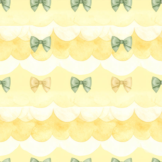 Dusty Yellow Cottage Garden Pattern 1 Quilting Cotton Fabric