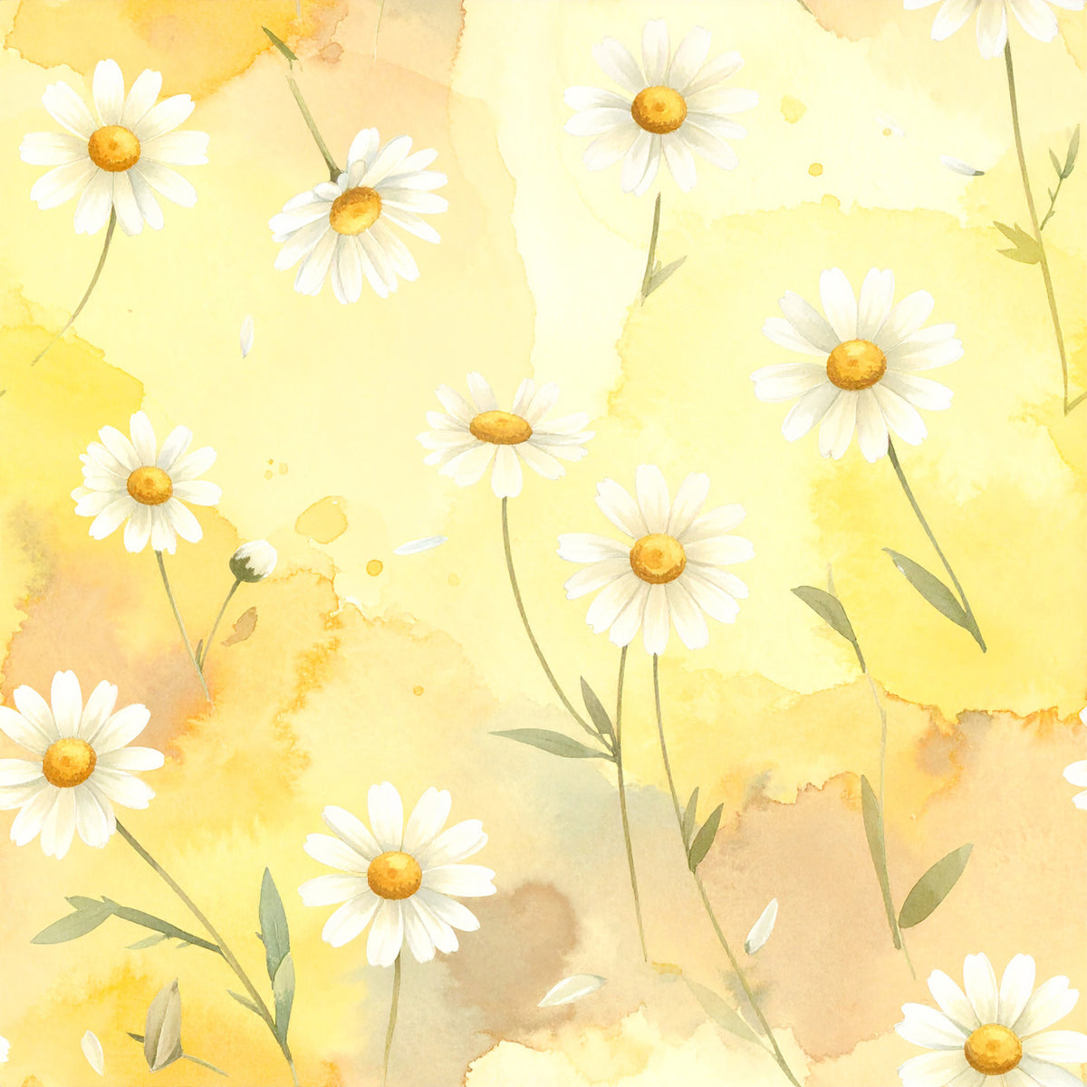 Dusty Yellow Cottage Garden Pattern 14 Quilting Cotton Fabric