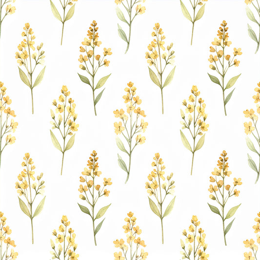 Dusty Yellow Cottage Garden Pattern 20 Quilting Cotton Fabric