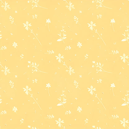 Dusty Yellow Cottage Garden Pattern 6 Quilting Cotton Fabric