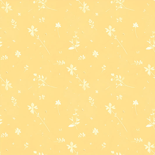 Dusty Yellow Cottage Garden Pattern 6 Quilting Cotton Fabric