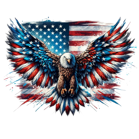 Eagle USA Flag Fabric Panel