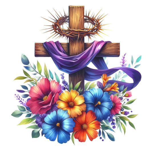 Easter Crosses Fabric Panel 11
