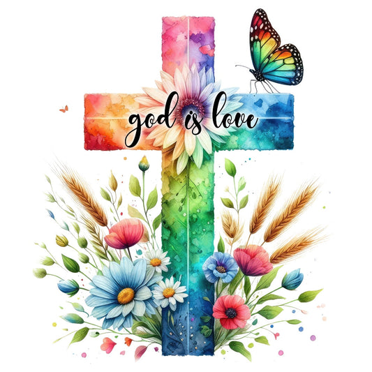 Easter Crosses Fabric Panel 16