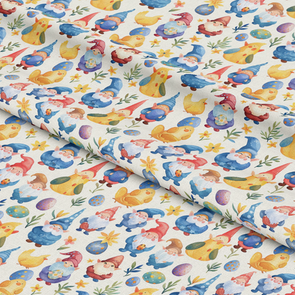 Easter Gnomes Pattern 2 Quilting Cotton Fabric