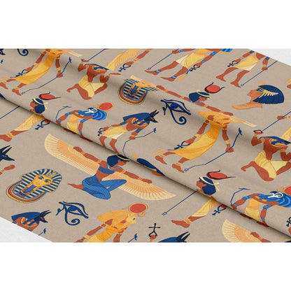 Egyptian Hieroglyphs Pattern 8 Quilting Cotton Fabric