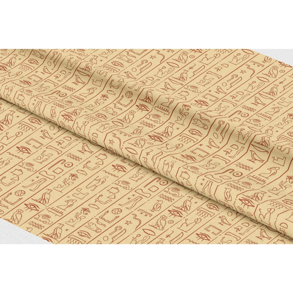 Egyptian Hieroglyphs Pattern 2 Quilting Cotton Fabric