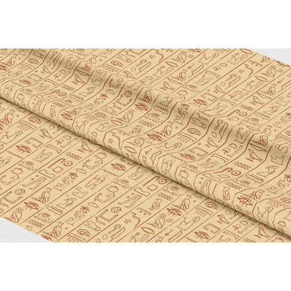 Egyptian Hieroglyphs Pattern 2 Quilting Cotton Fabric