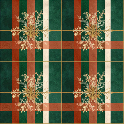Elegant Plaid Christmas Pattern 10 Quilting Cotton Fabric