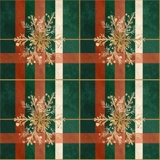 Elegant Plaid Christmas Pattern 10 Quilting Cotton Fabric