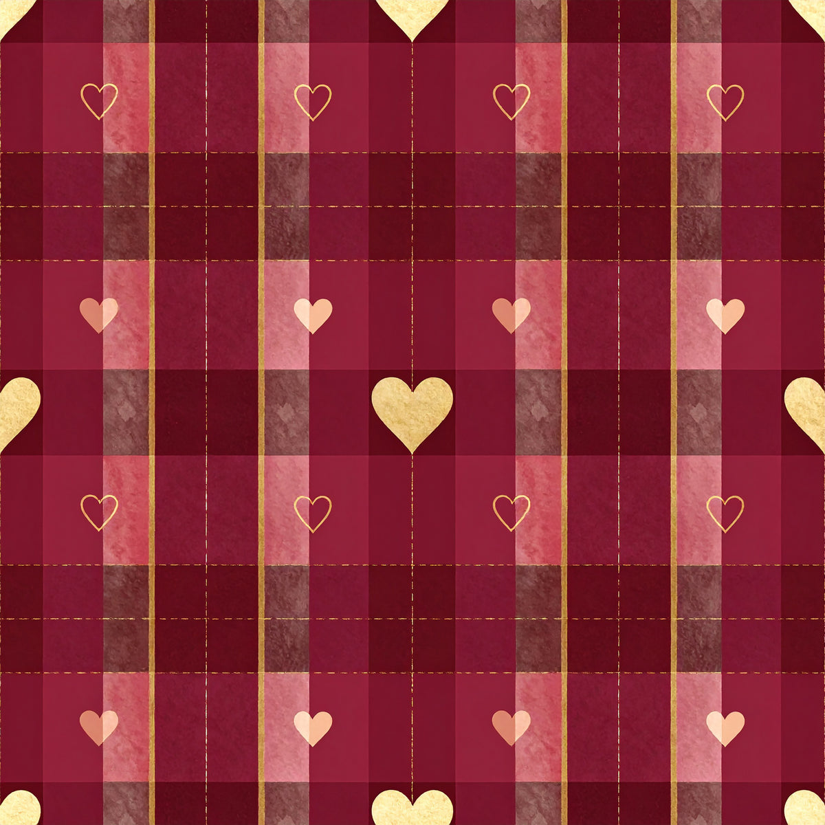 Elegant Plaid Christmas Pattern 16 Quilting Cotton Fabric