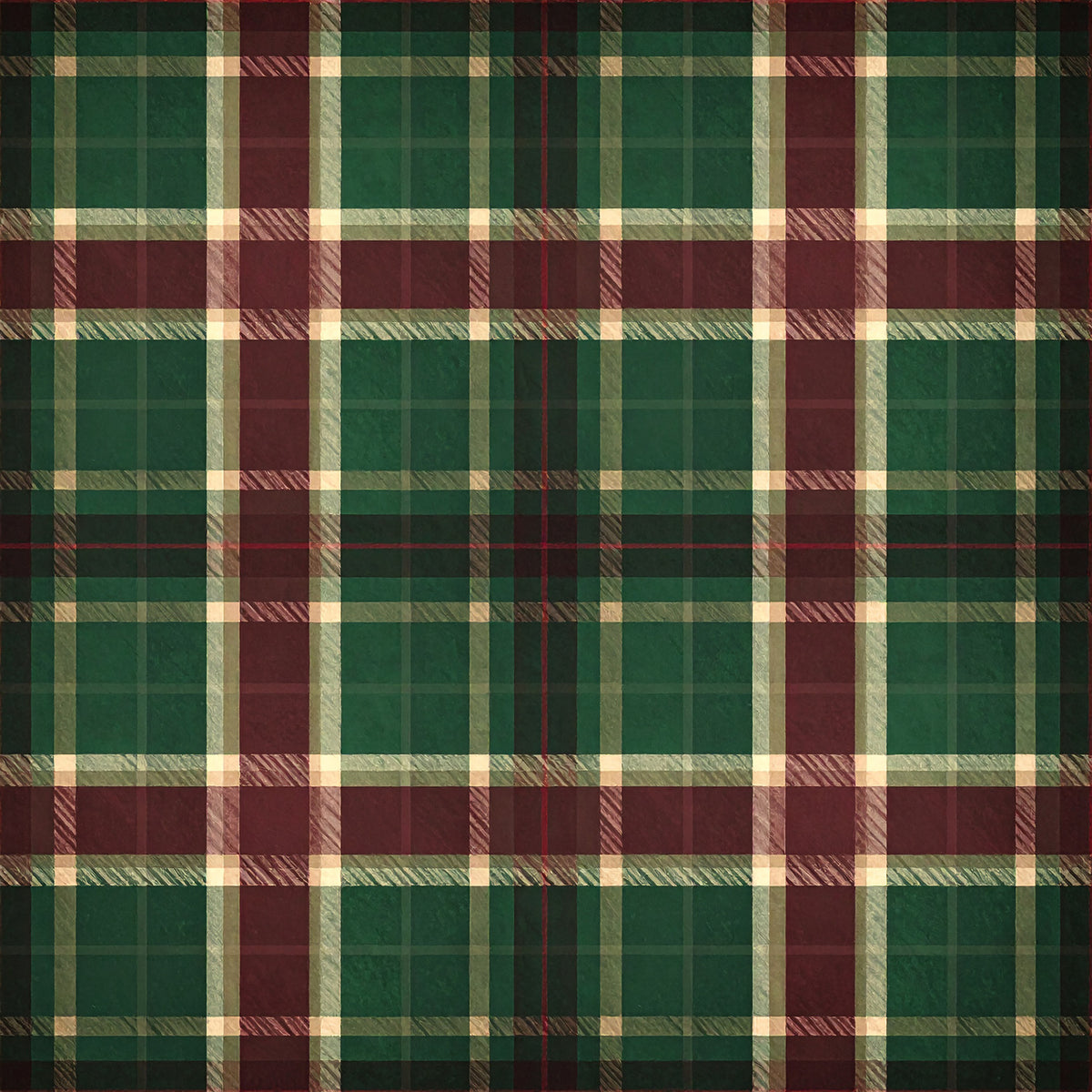 Elegant Plaid Christmas Pattern 18 Quilting Cotton Fabric