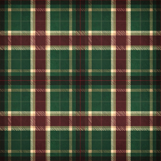 Elegant Plaid Christmas Pattern 18 Quilting Cotton Fabric