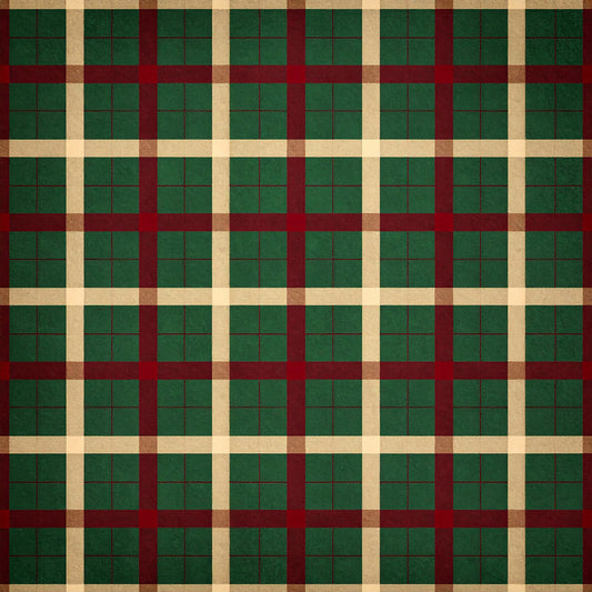 Elegant Plaid Christmas Pattern 19 Quilting Cotton Fabric