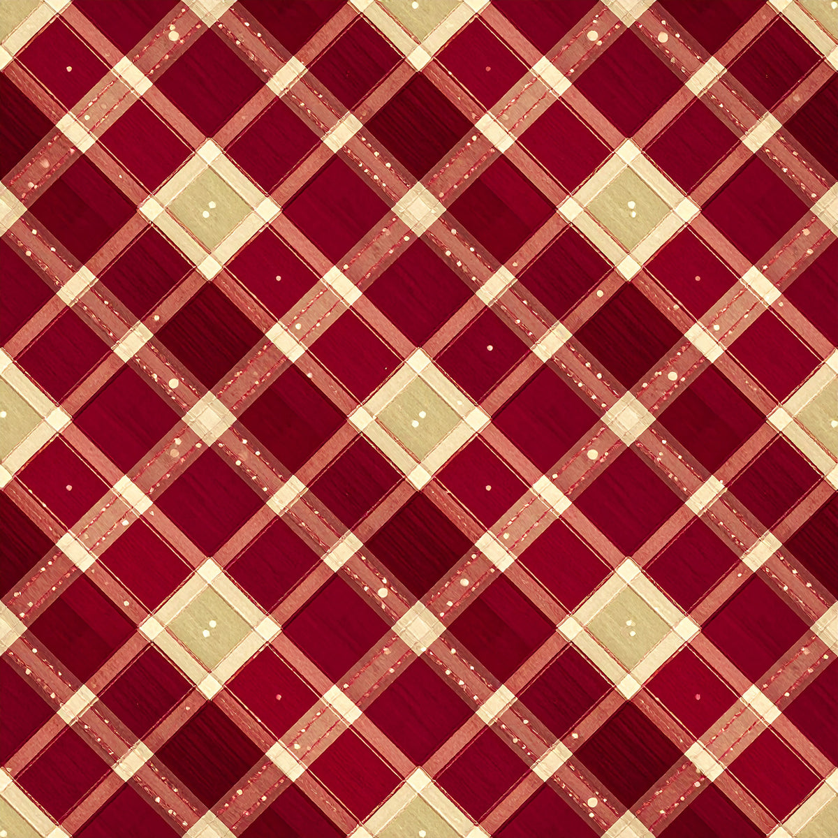 Elegant Plaid Christmas Pattern 2 Quilting Cotton Fabric