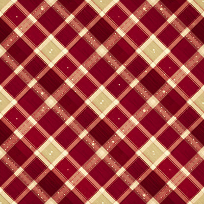 Elegant Plaid Christmas Pattern 2 Quilting Cotton Fabric