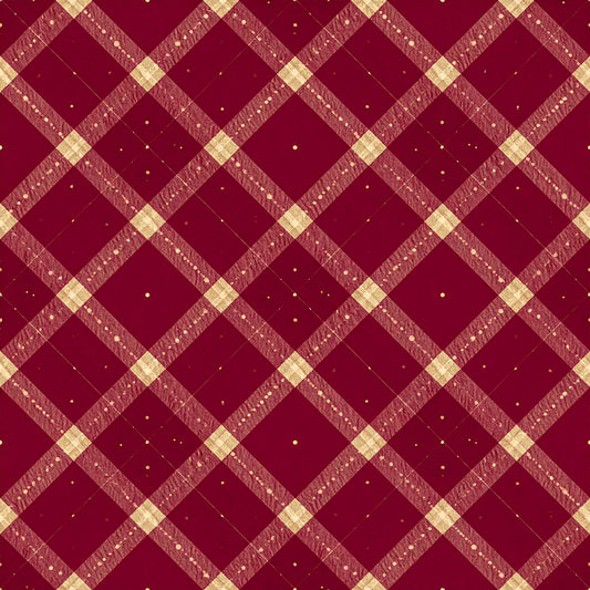 Elegant Plaid Christmas Pattern 20 Quilting Cotton Fabric