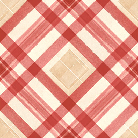 Elegant Plaid Christmas Pattern 24 Quilting Cotton Fabric