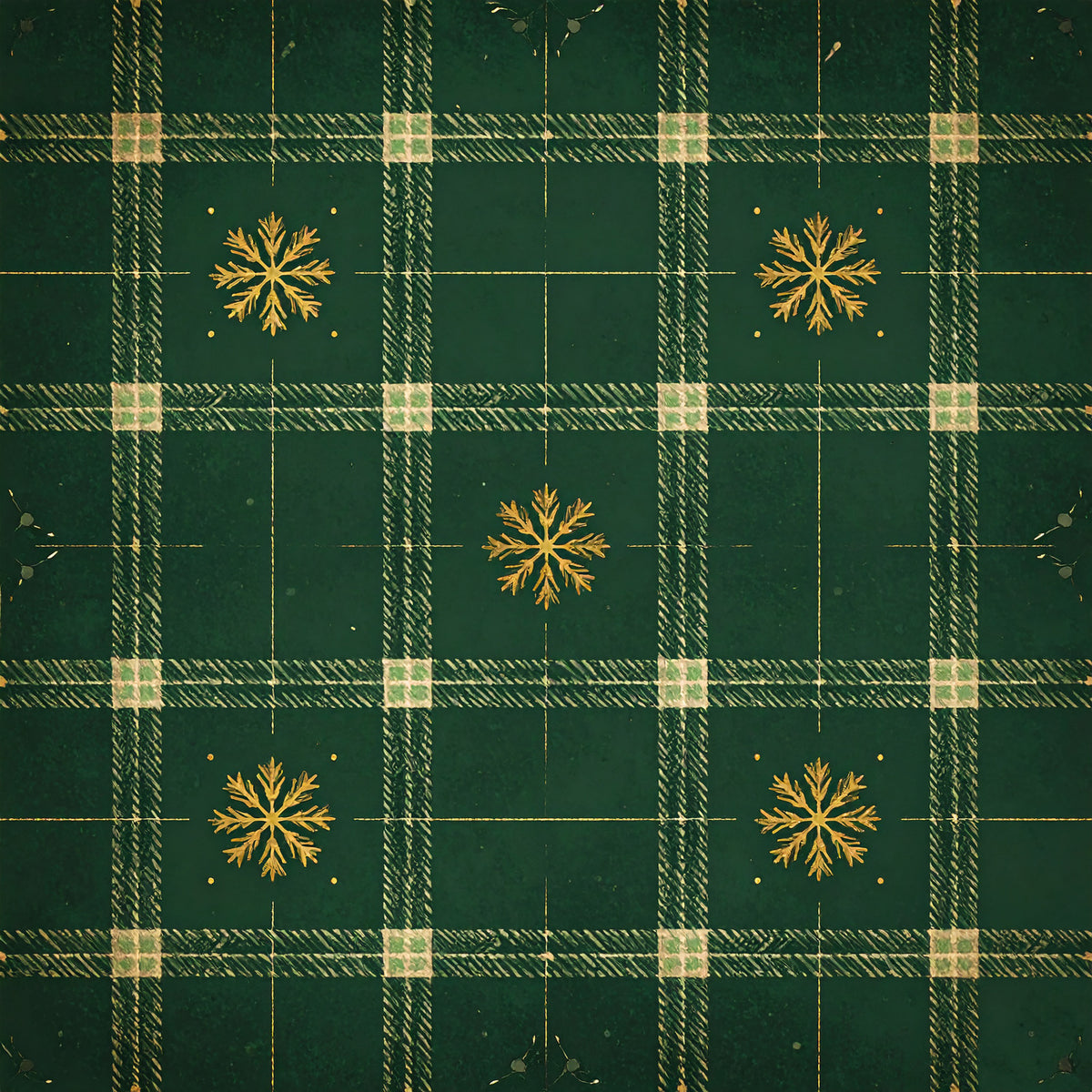 Elegant Plaid Christmas Pattern 4 Quilting Cotton Fabric