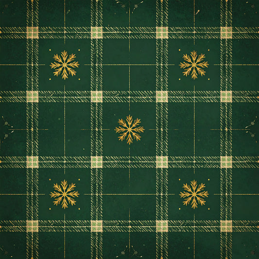 Elegant Plaid Christmas Pattern 4 Quilting Cotton Fabric