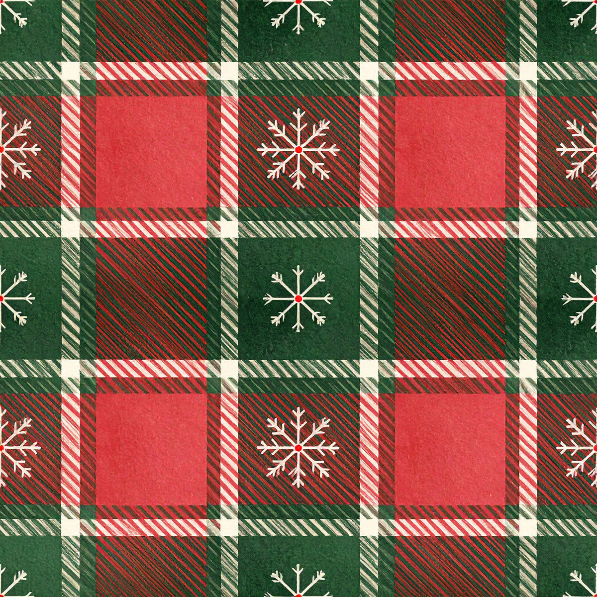 Elegant Plaid Christmas Pattern 5 Quilting Cotton Fabric