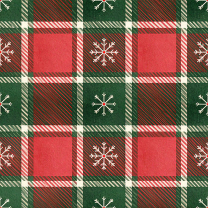 Elegant Plaid Christmas Pattern 5 Quilting Cotton Fabric