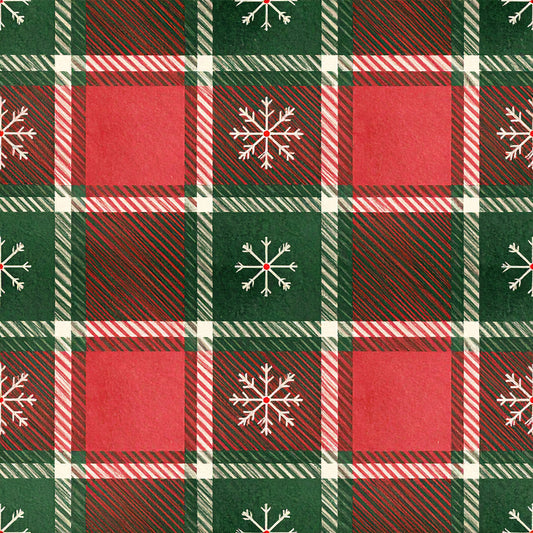 Elegant Plaid Christmas Pattern 5 Quilting Cotton Fabric