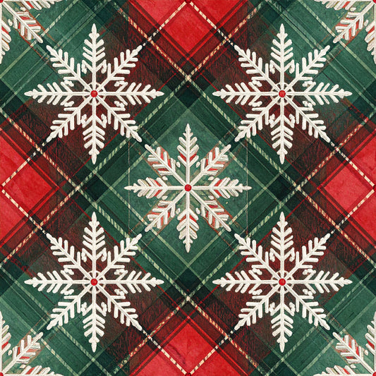 Elegant Plaid Christmas Pattern 6 Quilting Cotton Fabric
