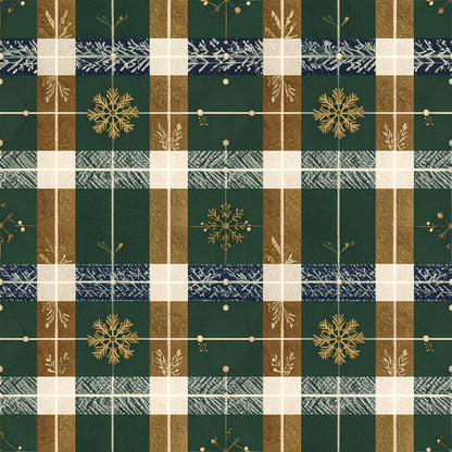 Elegant Plaid Christmas Pattern 8 Quilting Cotton Fabric